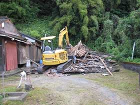 木造小屋解体
